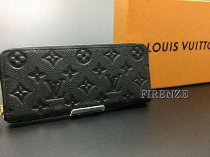 ★LOUIS VUITTON★大人気!【クレマンス アンプラント】黒 長財布    M60171